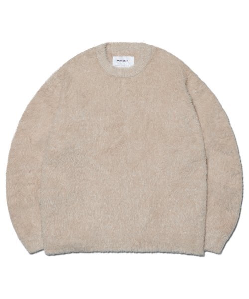 NOMANUAL(NOMANUAL)の「CROPPED HAIRY KNIT - BEIGE(ニット/セーター・レディース・その他・X-LARGE/SMALL/MEDIUM/LARGE)」の1枚目の写真