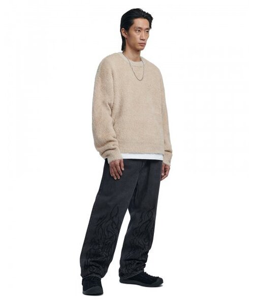 NOMANUAL(NOMANUAL)の「CROPPED HAIRY KNIT - BEIGE(ニット/セーター・レディース・その他・X-LARGE/SMALL/MEDIUM/LARGE)」の3枚目の写真