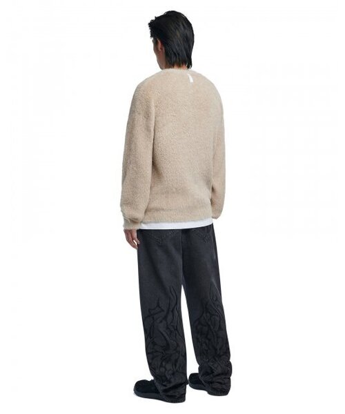 NOMANUAL(NOMANUAL)の「CROPPED HAIRY KNIT - BEIGE(ニット/セーター・レディース・その他・X-LARGE/SMALL/MEDIUM/LARGE)」の4枚目の写真