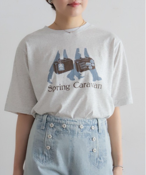 NOMBRE IMPAIR（ノンブルアンペール）の「トランクバッグPT　半袖TEE（Tシャツ/カットソー・レディース・ライトグレー/イエロー・FREE）」の2枚目の写真