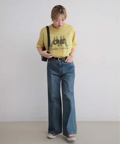 NOMBRE IMPAIR（ノンブルアンペール）の「トランクバッグPT　半袖TEE（Tシャツ/カットソー・レディース・ライトグレー/イエロー・FREE）」の17枚目の写真