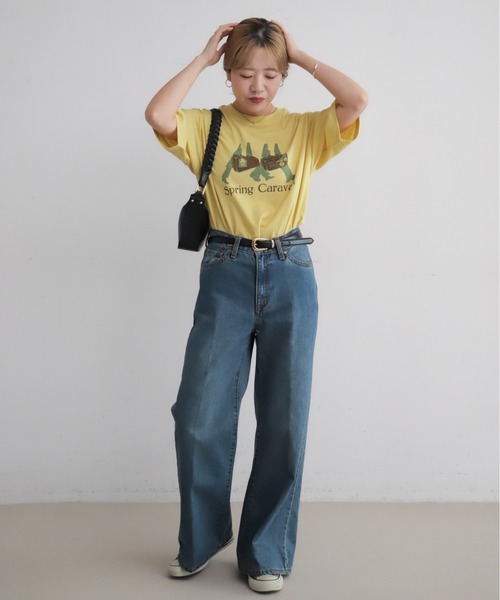 NOMBRE IMPAIR（ノンブルアンペール）の「トランクバッグPT　半袖TEE（Tシャツ/カットソー・レディース・ライトグレー/イエロー・FREE）」の13枚目の写真