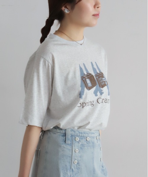 NOMBRE IMPAIR（ノンブルアンペール）の「トランクバッグPT　半袖TEE（Tシャツ/カットソー・レディース・ライトグレー/イエロー・FREE）」の6枚目の写真