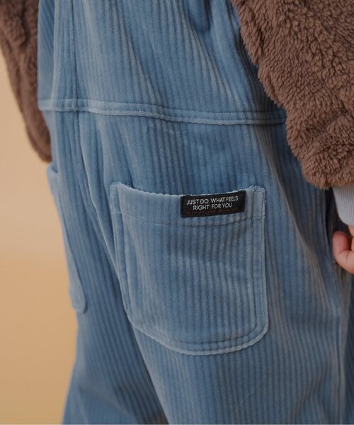 BREEZE（ブリーズ）の「【あったか】ふわとろサロペット（サロペット/オーバーオール・キッズ・ブルー/ベージュ・80/90/100/110/120/130）」の8枚目の写真