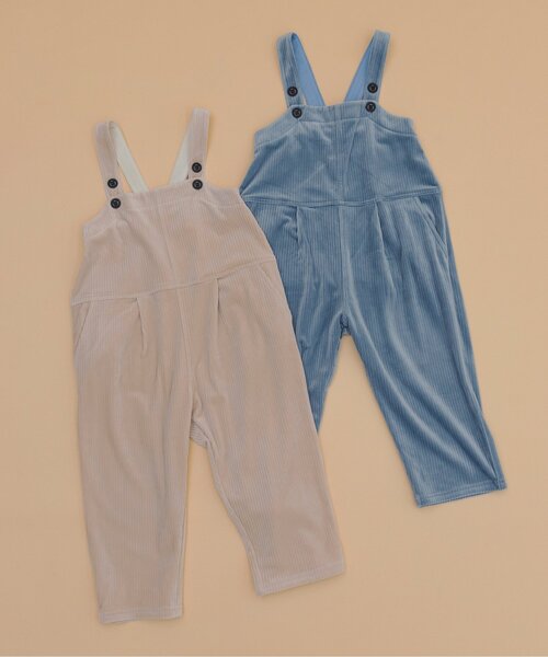 BREEZE（ブリーズ）の「【あったか】ふわとろサロペット（サロペット/オーバーオール・キッズ・ブルー/ベージュ・80/90/100/110/120/130）」の11枚目の写真