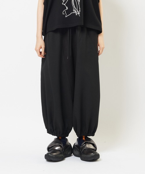 gomme（ゴム）の「リネンレーヨンゲーミングパンツ（その他パンツ・レディース・グリーン/ブラック/チャコールグレー・MEDIUM）」の13枚目の写真