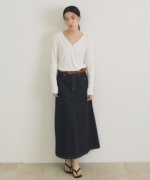 LINGSEOUL(リングソウル)の「ribbed button top-ivory(Tシャツ/カットソー・レディース・その他・FREE)」の4枚目の写真