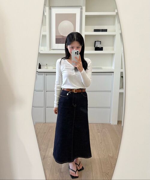 LINGSEOUL(リングソウル)の「ribbed button top-ivory(Tシャツ/カットソー・レディース・その他・FREE)」の6枚目の写真