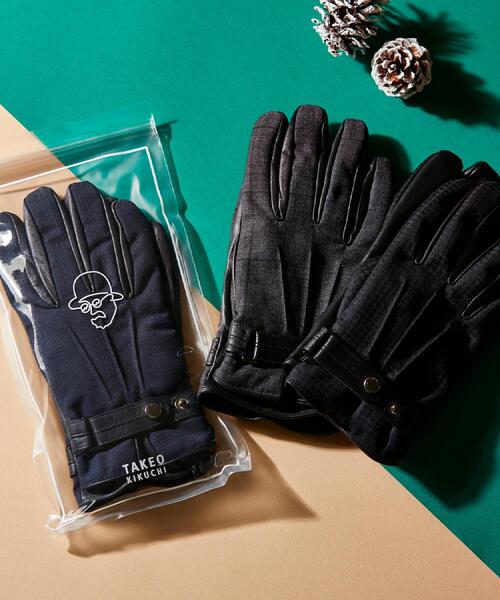 TAKEO KIKUCHI（タケオキクチ）の「【スマホ対応】アーバンエレガンス グローブ（手袋・メンズ・ブラック/チャコール/グレー系その他2/ブルー系その他3/ブラック系1・00）」の6枚目の写真