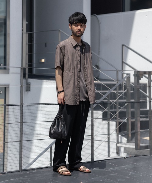 VEIN (ヴェイン)の「140/2 ギザブロード S/S SHIRT / 140/2 GIZA BROAD S/S SHIRT(シャツ/ブラウス・メンズ・ライトブラウン/ホワイト・1/3/2)」の3枚目の写真