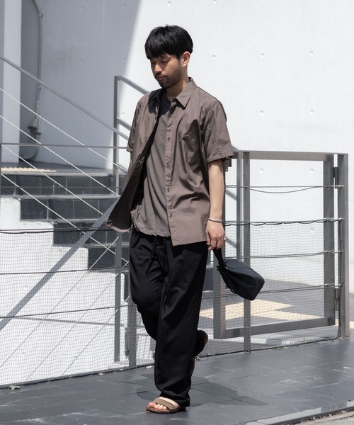 VEIN (ヴェイン)の「140/2 ギザブロード S/S SHIRT / 140/2 GIZA BROAD S/S SHIRT(シャツ/ブラウス・メンズ・ライトブラウン/ホワイト・1/3/2)」の6枚目の写真
