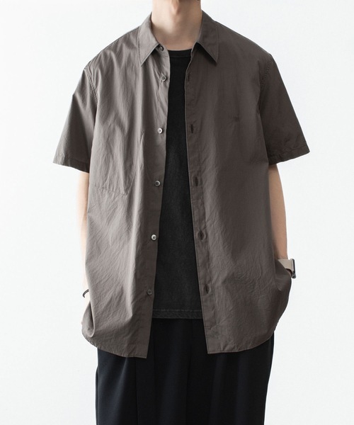 VEIN (ヴェイン)の「140/2 ギザブロード S/S SHIRT / 140/2 GIZA BROAD S/S SHIRT(シャツ/ブラウス・メンズ・ライトブラウン/ホワイト/ブラック・1/3/2)」の9枚目の写真