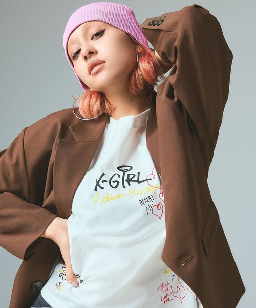 FACE LABEL BEANIE（ニットキャップ/ビーニー）｜X-girl（エックス