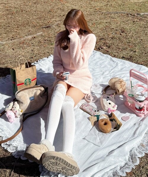 インフルエンサー企画】Keru レーストリムドロストミニワンピ