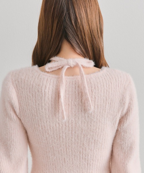 OLIVE des OLIVE（オリーブデオリーブ）の「【インフルエンサー企画】Keru レーストリムドロストミニワンピ（ワンピース・レディース・ピンク/ブラック/オフホワイト・FREE）」の7枚目の写真