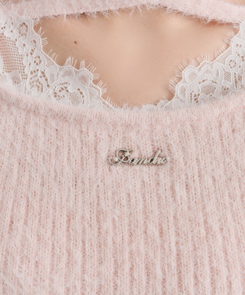 OLIVE des OLIVE（オリーブデオリーブ）の「【インフルエンサー企画】Keru レーストリムドロストミニワンピ（ワンピース・レディース・ピンク/ブラック/オフホワイト・FREE）」の9枚目の写真