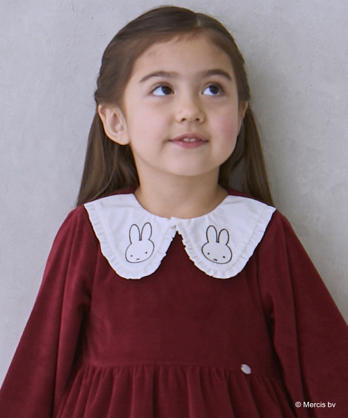 セール】【miffy】衿ティアードワンピース（シャツワンピース）｜petit