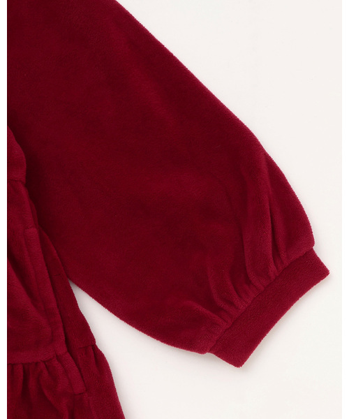 petit main（プティマイン）の「【miffy】衿ティアードワンピース（シャツワンピース・キッズ・レッド/チャコール/アイボリー・90cm/100cm/110cm/120cm/130cm/80ｃｍ）」の6枚目の写真