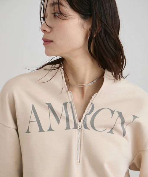 AMERICANA（アメリカーナ）の「【Americana（アメリカーナ） for SALON】ロゴジップスウェット（スウェット・レディース・ベージュ系その他2/ブラック系その他・FREE）」の12枚目の写真