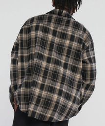 TENER（テネル）の「Retro oversized fit checkered shirt_Black（シャツ/ブラウス）」