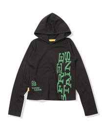 MAINBOOTH（メインブース）の「Free Stains Hood T-shirt(BROWN)（パーカー）」