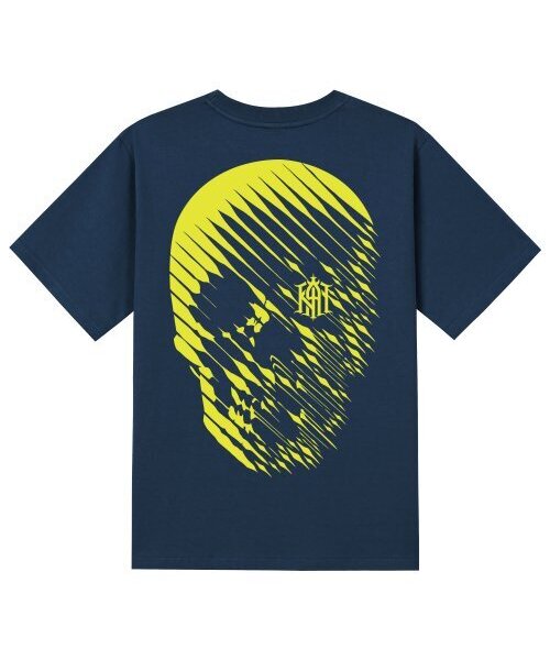 KAN6312(カン6312)の「KTN0144 スカルレイン 半袖Tシャツ - ネイビー(Tシャツ/カットソー・メンズ・その他・LARGE/MEDIUM/SMALL/X-LARGE)」の1枚目の写真