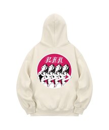KHC0052 オールドガールズ 裏起毛フードパーカー - クリーム