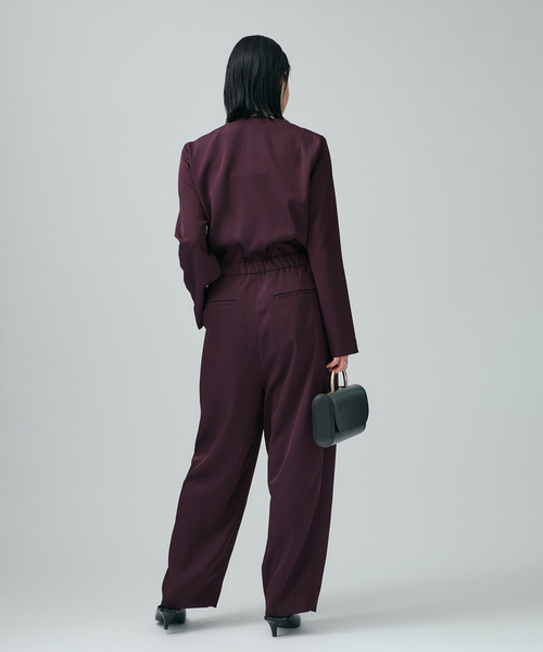 VERMEIL par iena（ヴェルメイユパーイエナ）の「TAストレッチツイルコンビネゾン（つなぎ/オールインワン・レディース・ブラック/ボルドー・36/38）」の13枚目の写真