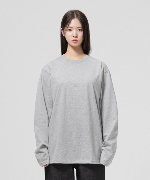 GRANFINNY(グランフィニ)の「ベーシックロングスリーブ - メランジ(Tシャツ/カットソー・レディース・ミックスグレー・MEDIUM/LARGE/X-LARGE)」の3枚目の写真