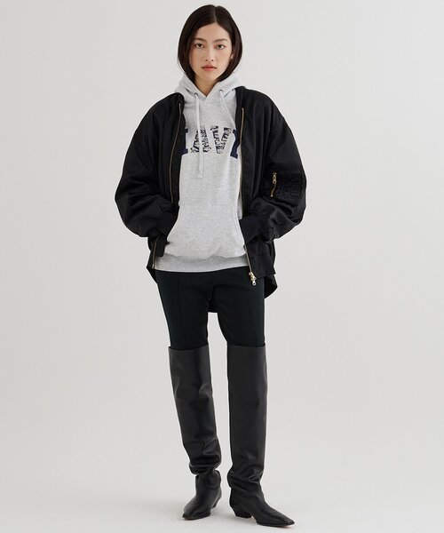 Whim Gazette（ウィムガゼット）の「ミドルMA-1（MA-1・レディース・ブラック/ベージュ・FREE）」の10枚目の写真