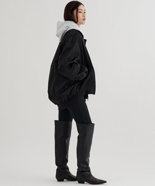 Whim Gazette（ウィムガゼット）の「ミドルMA-1（MA-1・レディース・ブラック/ベージュ・FREE）」の7枚目の写真