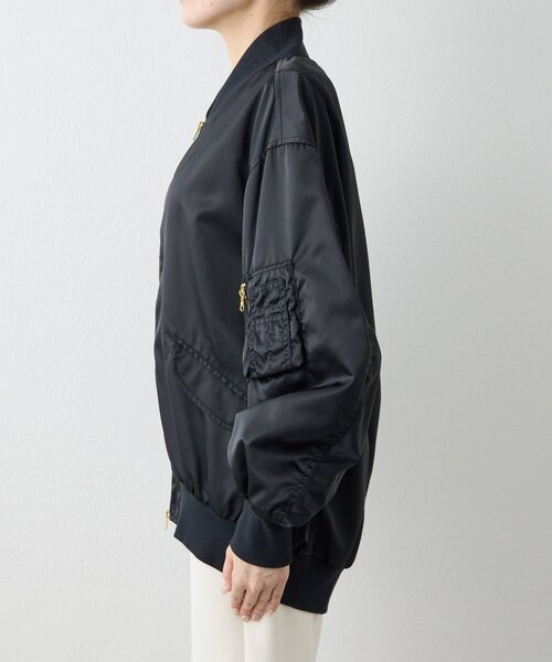 Whim Gazette（ウィムガゼット）の「ミドルMA-1（MA-1・レディース・ブラック/ベージュ・FREE）」の22枚目の写真