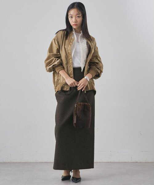 Whim Gazette（ウィムガゼット）の「ミドルMA-1（MA-1・レディース・ブラック/ベージュ・FREE）」の13枚目の写真