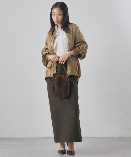 Whim Gazette（ウィムガゼット）の「ミドルMA-1（MA-1・レディース・ブラック/ベージュ・FREE）」の19枚目の写真