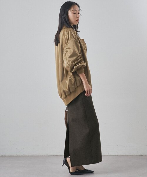 Whim Gazette（ウィムガゼット）の「ミドルMA-1（MA-1・レディース・ブラック/ベージュ・FREE）」の18枚目の写真