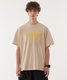 Sunshine stitch half t-shirts_Beige