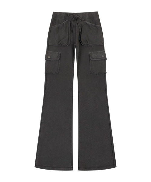 ORDINARY HOLIDAY（オーディナリー ホリデー）の「PIGMENT JERSEY BOOTCUT PANTS [CHARCOAL]（その他パンツ・レディース・その他・FREE）」の2枚目の写真