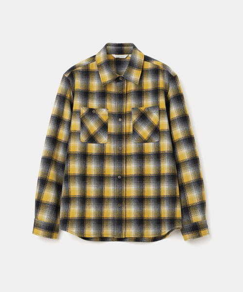 UNIFORM BRIDGE(ユニフォームブリッジ)の「two pocket check shirt yellow(シャツ/ブラウス・メンズ・その他・LARGE/X-LARGE/MEDIUM)」の1枚目の写真
