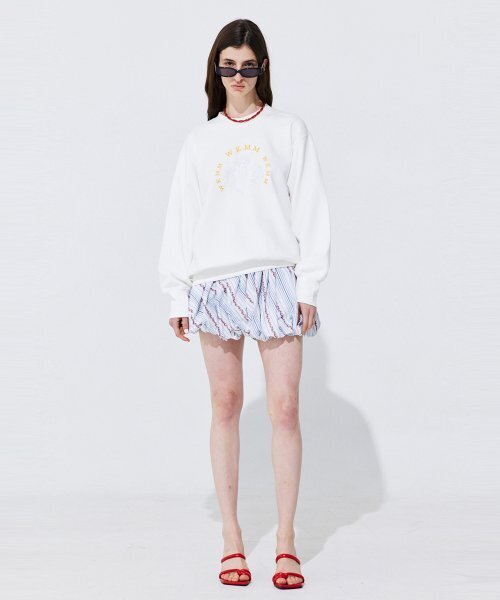 WNDERKAMMER(ブンダーカンマー)の「刺繍バルーンバンディングスカート_ネイビー(スカート・レディース・その他・MEDIUM/SMALL)」の4枚目の写真