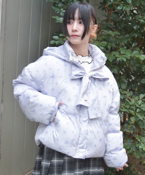 axes femme（アクシーズファム）の「リボンセット小花柄コート（ピーコート・レディース・ラベンダー/キナリ・FREE）」の20枚目の写真