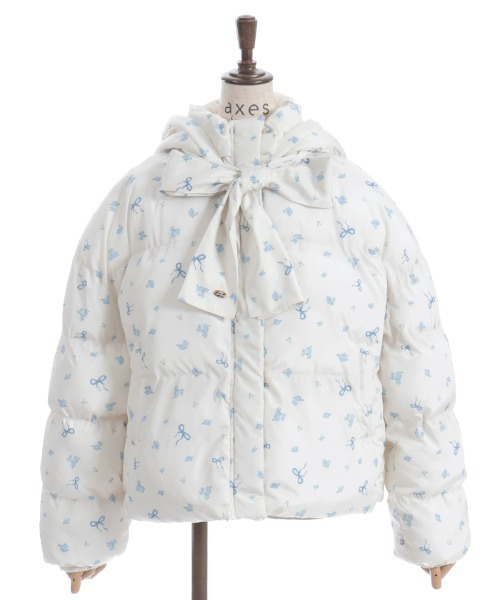 axes femme（アクシーズファム）の「リボンセット小花柄コート（ピーコート・レディース・ラベンダー/キナリ・FREE）」の11枚目の写真