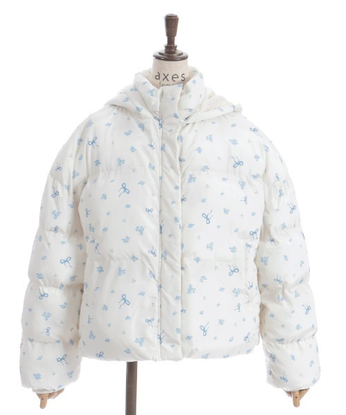 axes femme（アクシーズファム）の「リボンセット小花柄コート（ピーコート・レディース・ラベンダー/キナリ・FREE）」の6枚目の写真