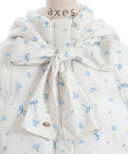 axes femme（アクシーズファム）の「リボンセット小花柄コート（ピーコート・レディース・ラベンダー/キナリ・FREE）」の5枚目の写真
