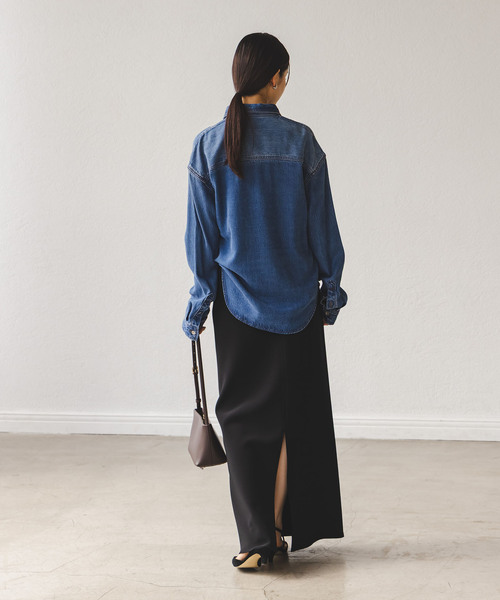 追加》【洗える】コンフォートジャージーライクタイトスカート8