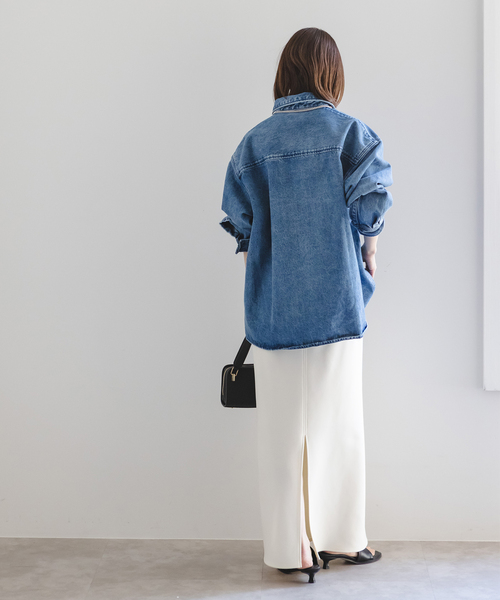 Noble（ノーブル）の「《追加》【洗える】コンフォートジャージーライクタイトスカート8（スカート・レディース・モカ/ホワイト/ブラック・40/38/36/34）」の22枚目の写真