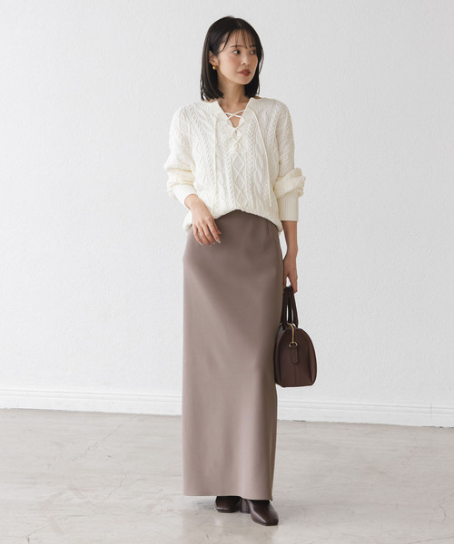 追加》【洗える】コンフォートジャージーライクタイトスカート8