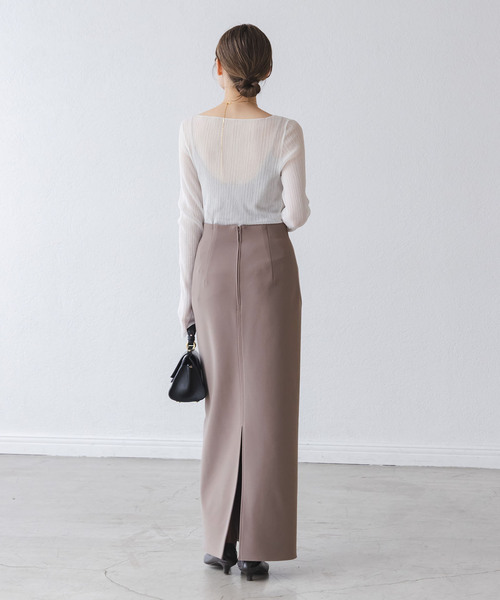 追加》【洗える】コンフォートジャージーライクタイトスカート8