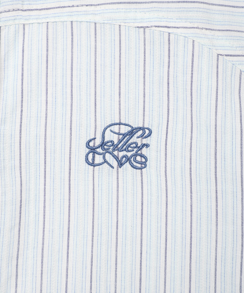 Cavish(カビシ)の「W STRIPED HALF SLEEVE SHIRT MINT(CV2FMFW362A)(シャツ/ブラウス・レディース・ミント・FREE)」の4枚目の写真