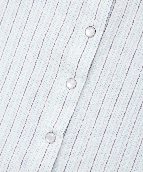 Cavish(カビシ)の「W STRIPED HALF SLEEVE SHIRT MINT(CV2FMFW362A)(シャツ/ブラウス・レディース・ミント・FREE)」の5枚目の写真