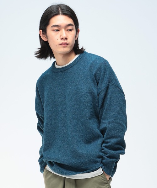 SAKAZEN（サカゼン）の「Cathy's Closet (キャシーズ クロセット) ウール混 無地 クルーネック ニット セーター 52706004（ニット/セーター・メンズ・ブラック/グレー/ブルー/アイボリー・L/M）」の4枚目の写真